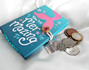 You Are Mer Mazing Book Coin Purse, Mermaid Gift, Fun Coin Purse, Letterbox Gift, Little Girl Purse