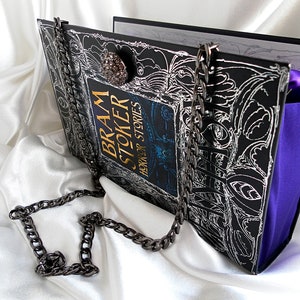 Book Clutch Purse, Dracula by Bram Stoker , Gothic Fantasy Gift, Book Crossbody Bag, Book Lover Gift, Literary Gift