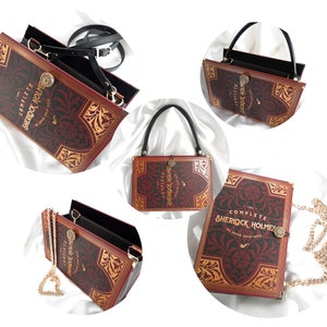 Porte-livre Sherlock Holmes, sac à main Sherlock Holmes Bookbag, cadeau d'anniversaire Dark Academia, fan de Sherlock Holmes cadeau sac à bandoulière Sherlock