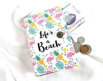 Life's a Beach Book Coin Purse, Mum Gift, Fun Coin Purse, Letterbox Gift, Money Purse, Gift for Her