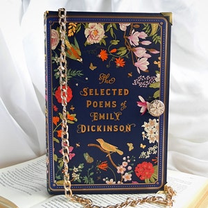 Book Handbag Emily Dickinson, Crossbody Bag, Poet Handbag, Book Cover Bag UK, Emily Dickinson Book Handbag