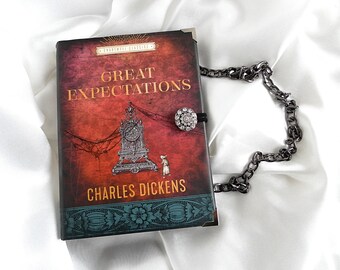 Book Clutch Purse, Great Expectations by Charles Dickens,  Book Handbag, Handmade Book Clutch Purse