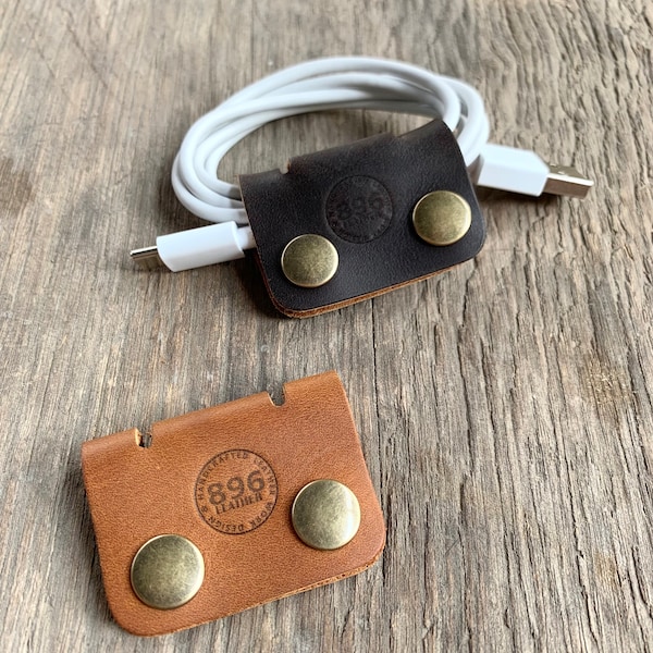 Leather Cord Keepers Made In The USA By Stitch And Rivet From Remnant - Foto 3