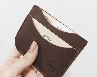 Leather Slim Wallet, Minimal Leather Wallet, Leather Card Wallet, Men wallet, Handmade wallet, Front pocket wallet