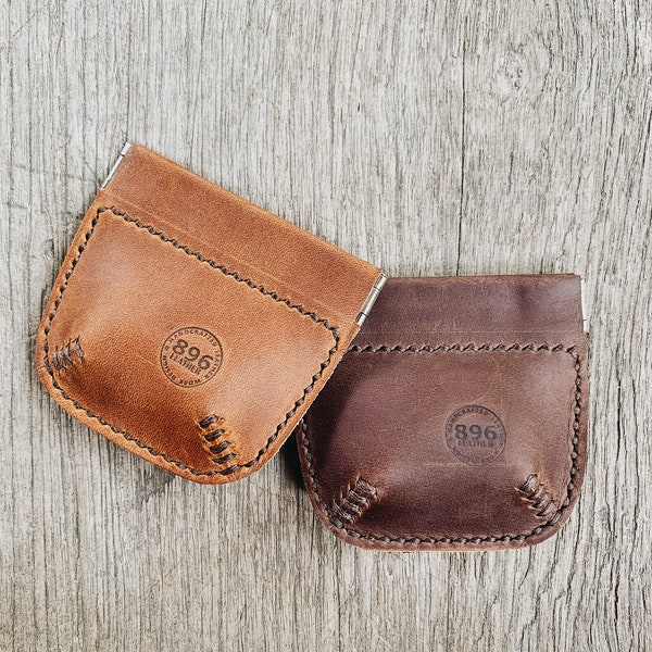 Little Leather squeeze pouch, Coin pouch. (Price for 1 pcs.)