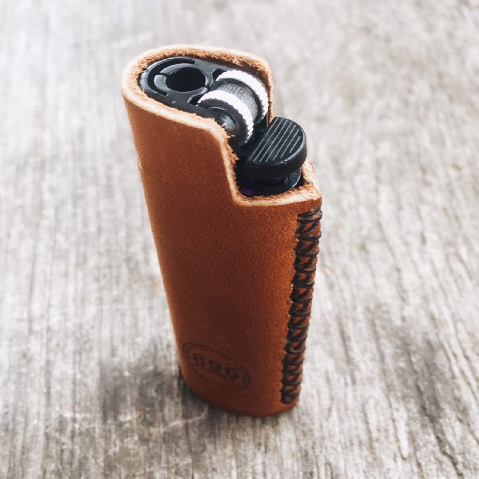 Tan leather lighter case Lighter cover Handmade lighter case Etsy