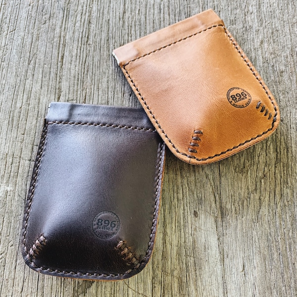 Leather squeeze Coin pouch, Airpods case, Airpods pro case.