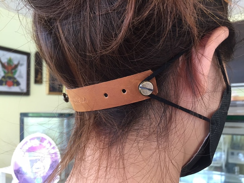 Leather Mask Strap Holder. set of 2 Etsy Denmark