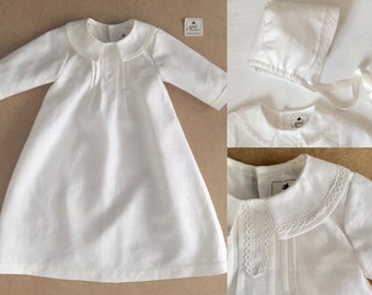 baptism christening gown + bonnet boy or girl Toscana style FLORENCE