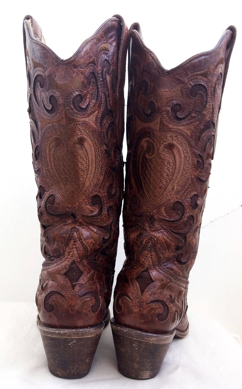 Vintage 1980/'s BOOTS COWGIRL GENUINE Boots Fringes Cowboy Boots Western Native American Country Womens Indiennes Western