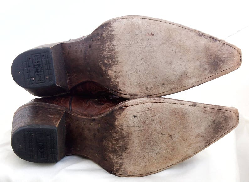 Vintage 1980/'s BOOTS COWGIRL GENUINE Boots Fringes Cowboy Boots Western Native American Country Womens Indiennes Western