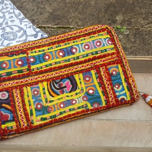 Bolso de embrague grande Rajasthani bordado Farida