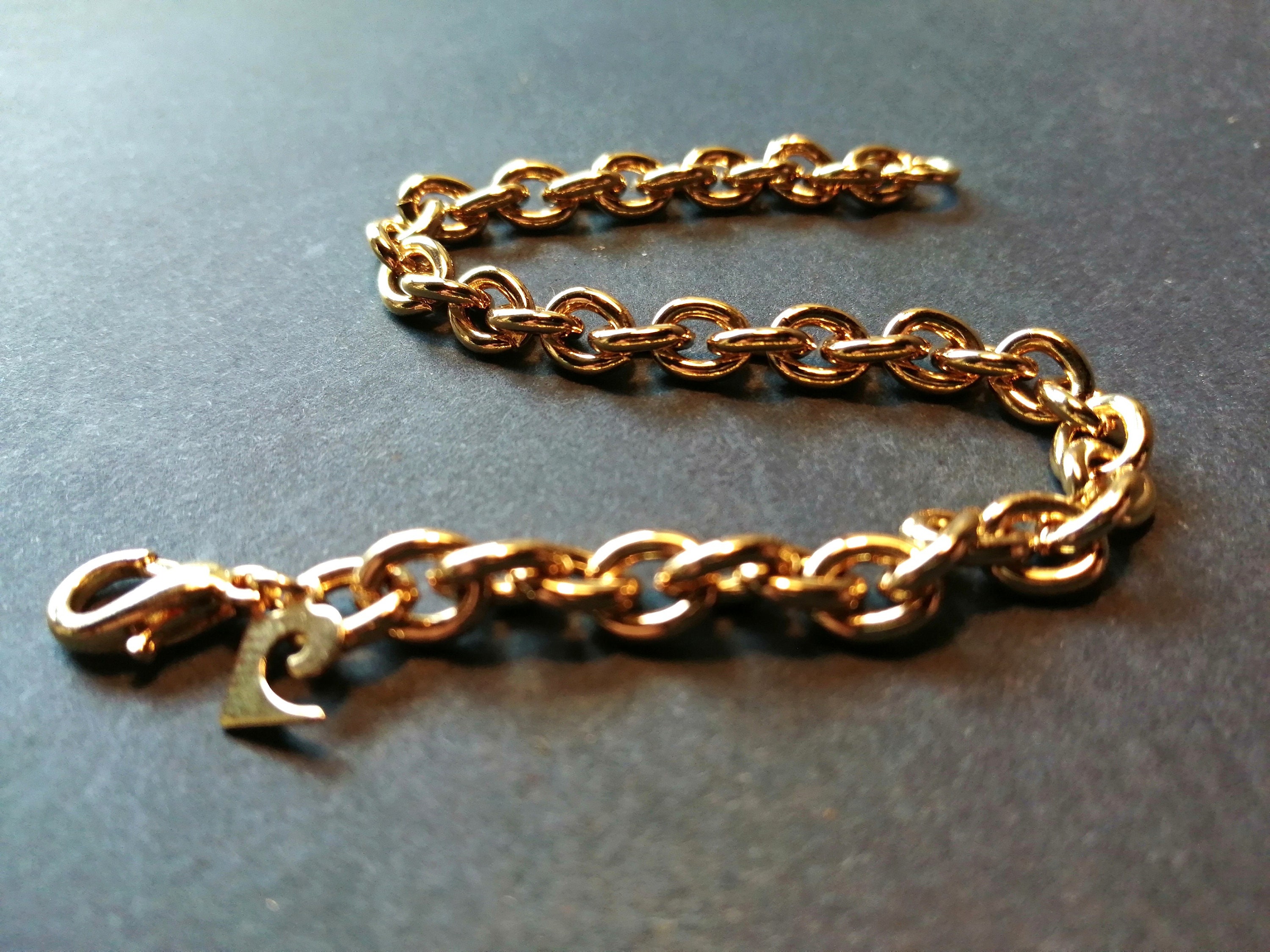 Vintage Pierre Cardin Chain Bracelet 9 ct Gold Plated Rolo | Etsy