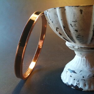 Bracelet jonc Newbridge vintage - Cuivre/émail noir - 1980
