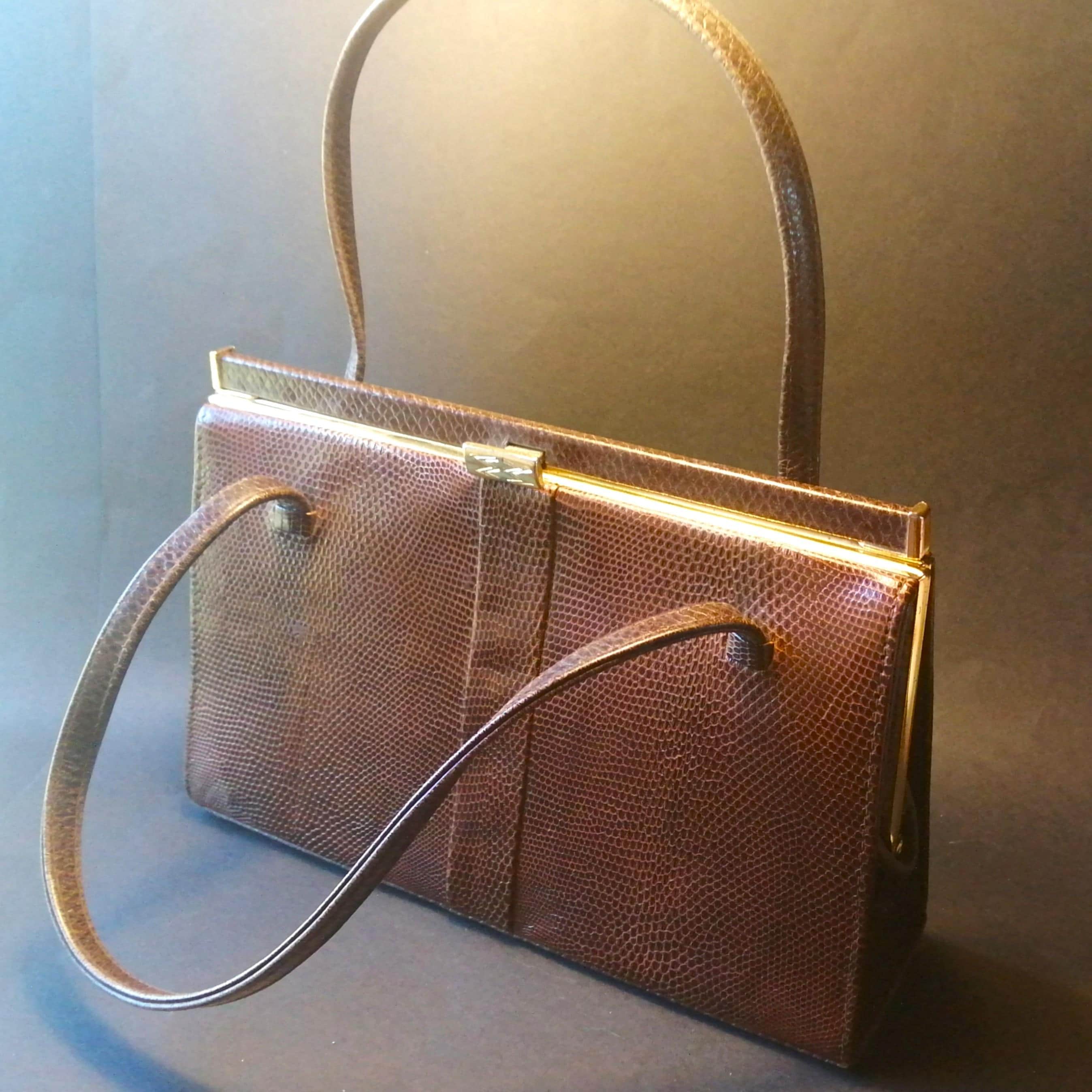 最高級】Mappin & Webb マッピン＆ウェッブ リザード ハンドバッグ 