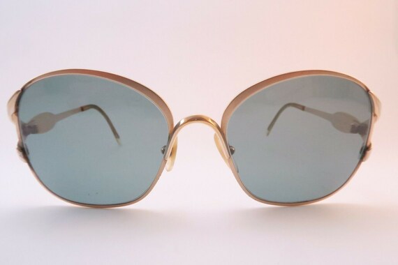Vintage 1960s DIOR Sunglasses - Gold Tone Metal Fr