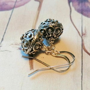 Bali Bead Earrings - Sterling Silver Ear Wires - Handmade in Ireland