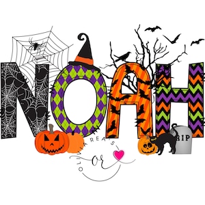 PERSONALIZED SUBLIMATION TRANSFER. Perfect for Halloween. Ready to Press