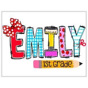 PERSONALIZED SUBLIMATION TRANSFER Ready to Press. Perfect for Back to School!