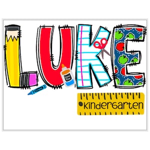 PERSONALIZED SUBLIMATION TRANSFER Ready to Press. Perfect for Back to School!