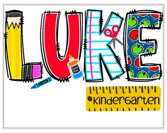PERSONALIZED SUBLIMATION TRANSFER Ready to Press. Perfect for Back to School!