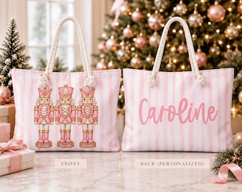Personalized Weekender Bag Christmas Nutcracker Carryall Ballet Tote Custom Name Bag Gift Perfect for Dance Mom Boutique Bag