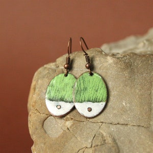 Pendientes de esmalte de cobre