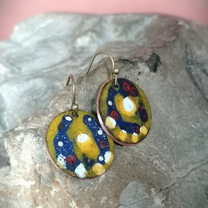 Pendientes de esmalte de cobre