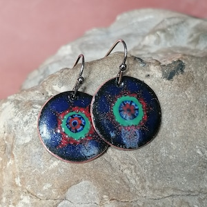 Pendientes de esmalte de cobre
