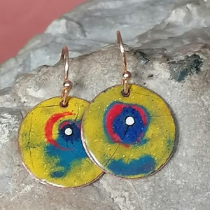 Pendientes de esmalte de cobre