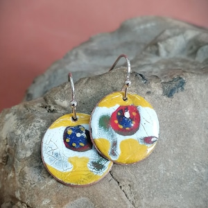 Pendientes de esmalte de cobre