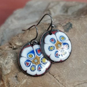 Pendientes de esmalte de cobre