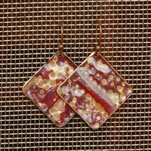 Pendientes de esmalte de cobre