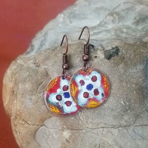 Pendientes de esmalte de cobre