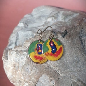 Pendientes de esmalte de cobre