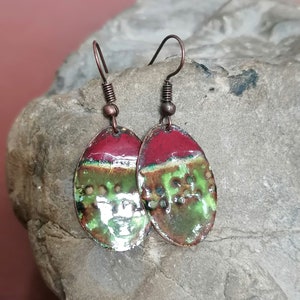 Pendientes de esmalte de cobre
