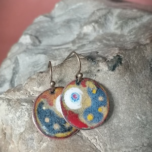 Pendientes de esmalte de cobre