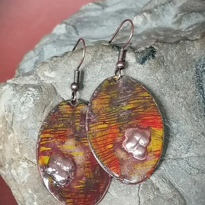 Pendientes de esmalte de cobre