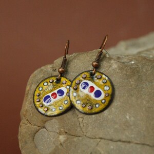 Pendientes de esmalte de cobre