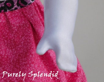 White Gloves, PERFECT fit for 18 inch Girl Doll, American made