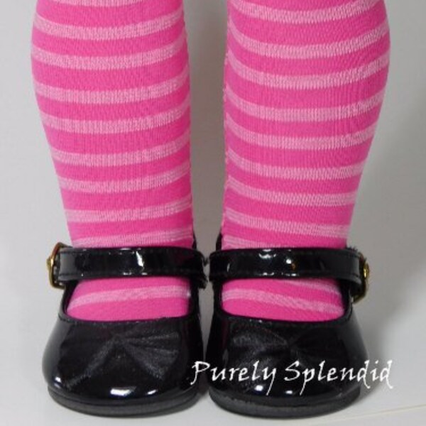 Pink Striped Tights for 18 inch Girl Dolls, American Made Perfect Fit Doll Hose, accessory, pantyhose, Easter outfit, Halloween costume