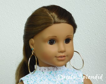Gold Victorian Cross Dangle Earrings Fits 18” American Girl Doll NO POSTS AG03