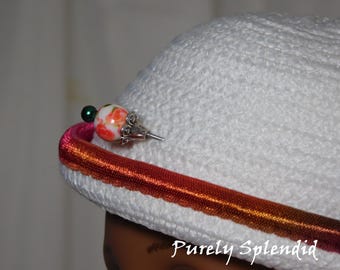 Hat Pin for dolls, American made Floral Rose