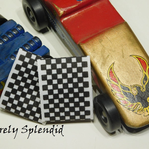 Cub Scout Pinewood Derby Shoulder Loops, checkered epaulettes, race officials identification, Webelos Leader shirt, Space Derby racing fun