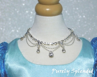 Sparkling Silver Royalty Necklace for 18 inch girl dolls, American made