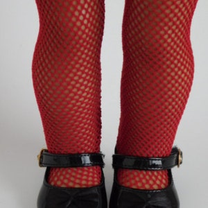 Red Fishnet Tights for 18 inch girl dolls
