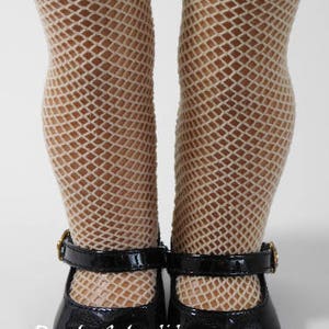Beige Fishnet Tights for 18 inch dolls neutral color