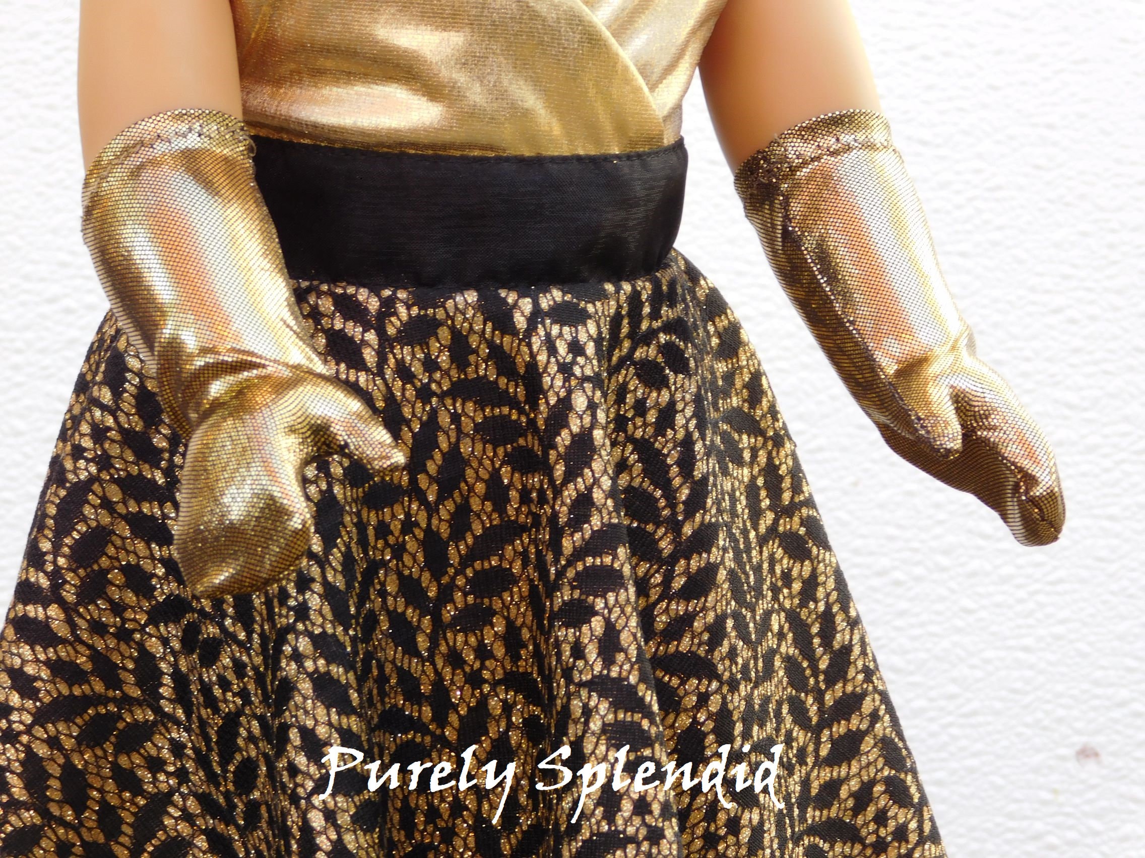 Gold Shimmer Gloves, PERFECT Fit for 18 Inch Girl Doll, American Made - Etsy