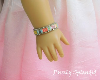 Southwestern Sunset Bracelet for 18 inch Girl Dolls, American Made Girl Doll Jewelry