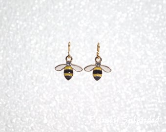 Bee Earring Dangles for 18 inch Girl Doll AND YOU, American made doll fashion accessories
